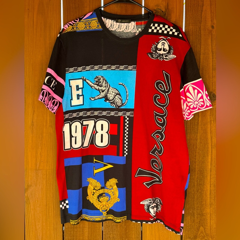 VERSACE MULTICOLOR T SHIRT MEDIUM